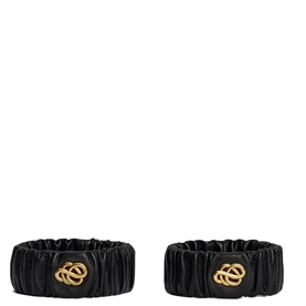 By Malene Birger Evelo Leather Wrist Bands, Sort 